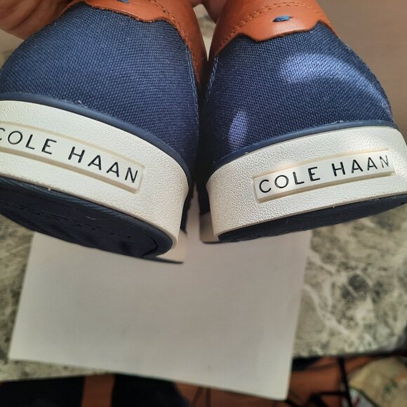 Cole Haan Blue Canvas Slip On  Casual Men's Size 12 like New - Picture 6 of 9